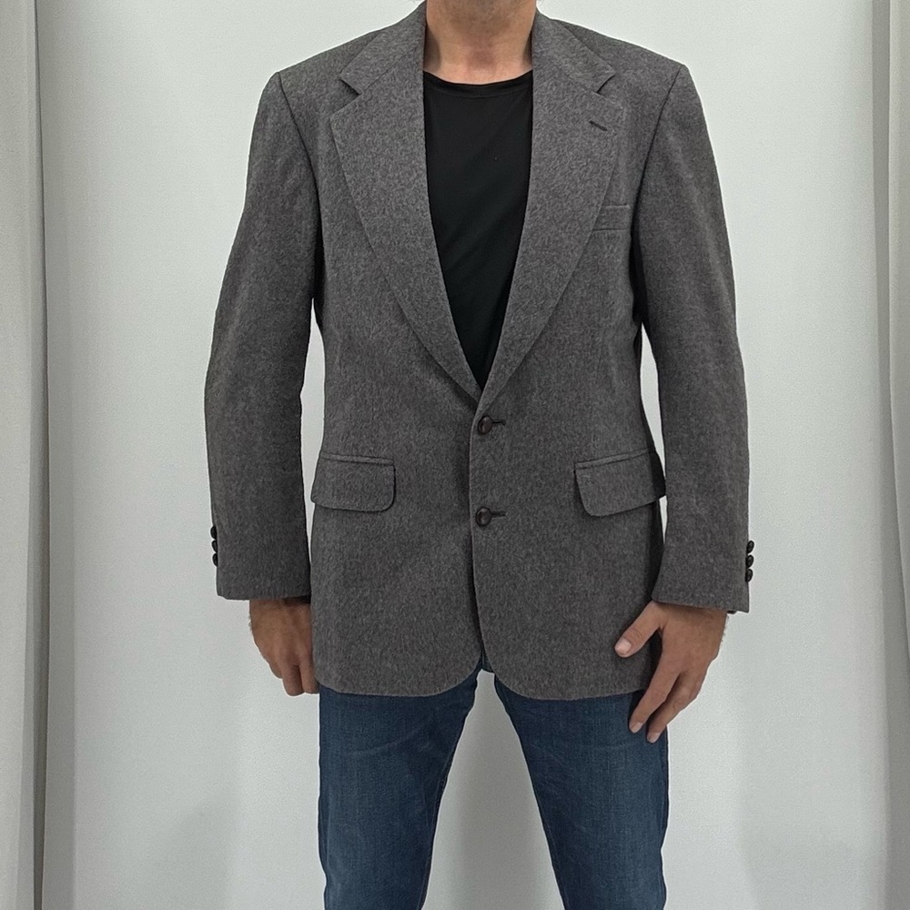 Vintage Y2K Classic Structured Textured Camel Hair Made In USA Sport Coat Blazer